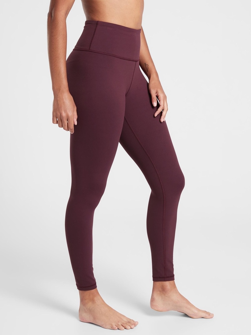Athleta Salutation High Rise Leggings XS Burgundy Wine Maroon Powervita